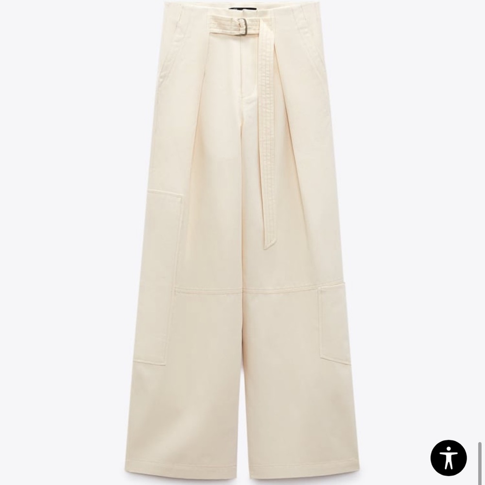 Size small, cream colored pants.